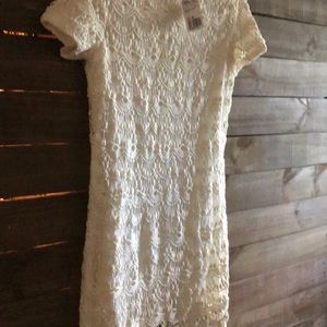 Crocheted mini dress